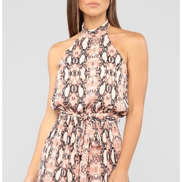 Fashion Nova XL snakeskin jumpsuit - Picture 4 of 6